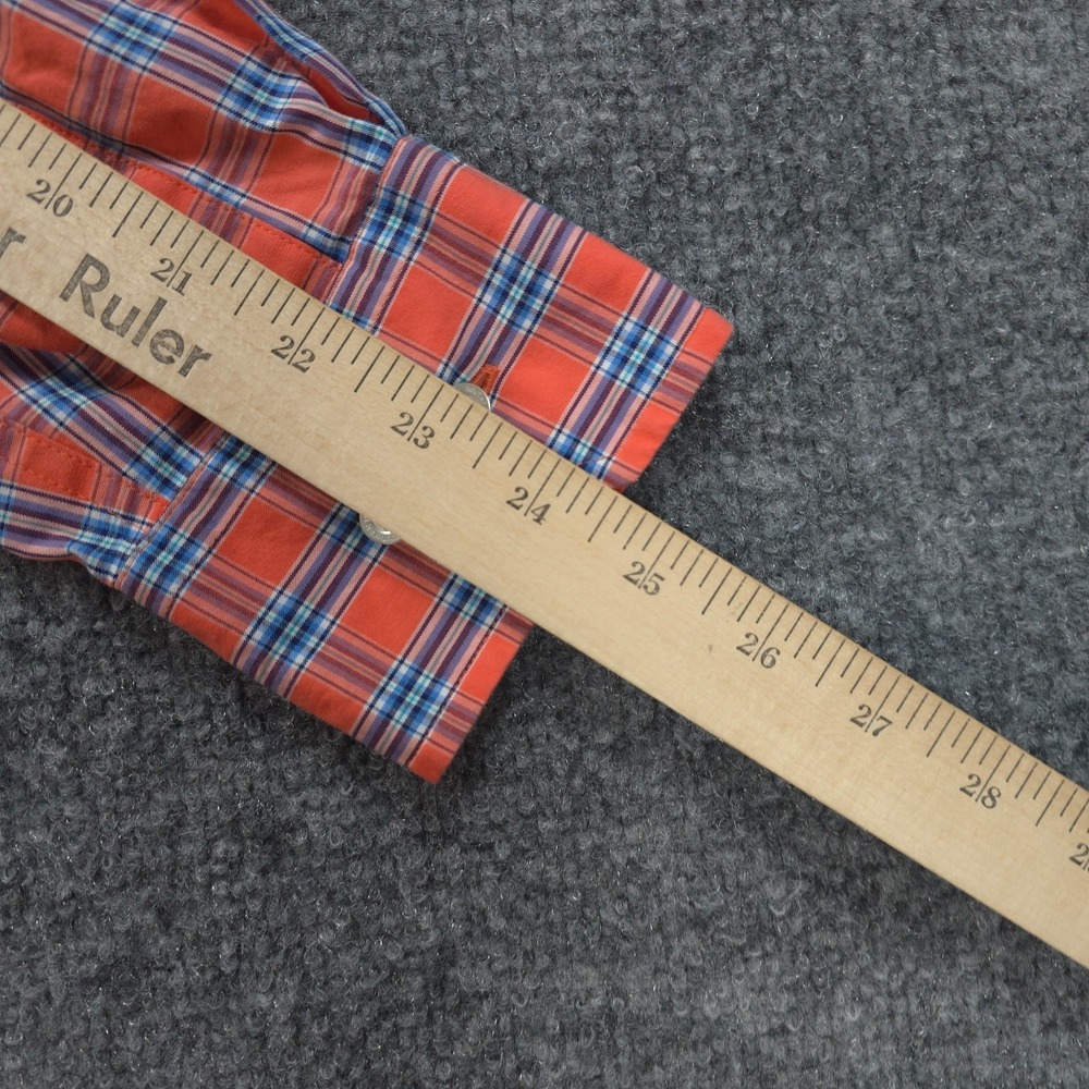 Southern Tide Shirt Mens Small Orange Plaid Skipjack Casual Preppy Beach‎ Surfer - Picture 12 of 12
